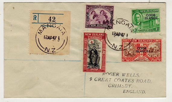 COOK ISLANDS - 1947 registered 