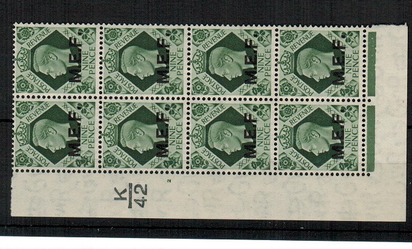 B.O.F.I.C. - 1943 9d deep olive green fine mint 