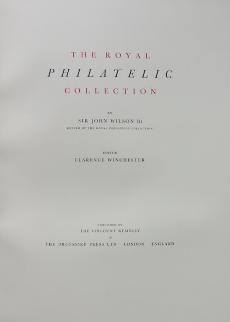 ROYAL COLLECTION - By Sir John Wilson. 1952 red cloth version. 