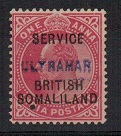 SOMALILAND - 1903 1a carmine SERVICE adhesive (SG 07) handstamped ULTRMAR.