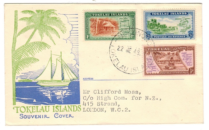 TOKELAU - 1948 first day cover from NUKUNONO.