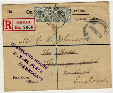 GIBRALTAR - 1918 4d rate 