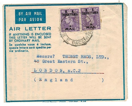 B.O.F.I.C. - 1948 air letter genuinely used to UK.