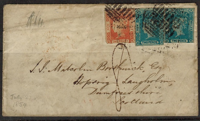 NEW SOUTH WALES - 1854 5d rate 