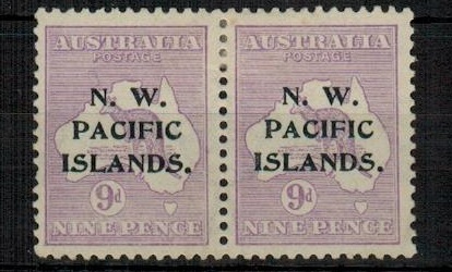 NEW GUINEA - 1915 9d violet mint horizontal 