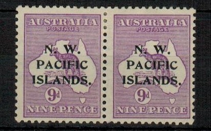 NEW GUINEA - 1915 9d violet mint horizontal 