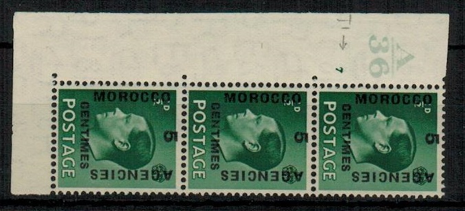 MOROCCO AGENCIES - 1936 5c on 1/2d green 