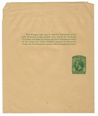ST.VINCENT - 1915 1/2d green on yellowish buff postal stationery wrapper unused.  H&G 5.
