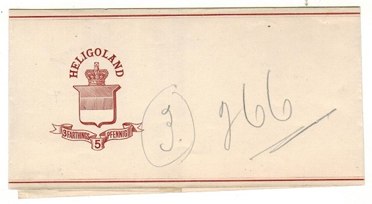 HELIGOLAND - 1878  3f/5pf Brown on white postal stationery wrapper unused.  H&G 2.
