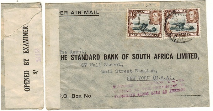 K.U.T. - 1943 2/- commercial 