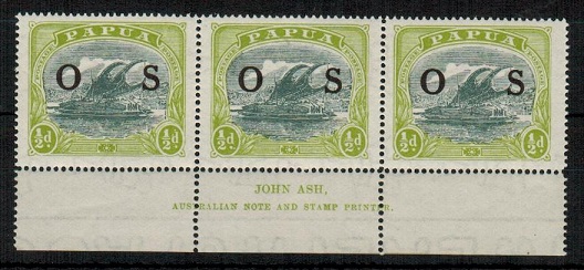 PAPUA - 1931 1/2d myrtle and apple green fine mint JOHN ASH imprint 