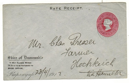 VICTORIA - 1892 RATE RECEIPT 
