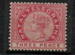 NATAL - 1881 3d pale red 