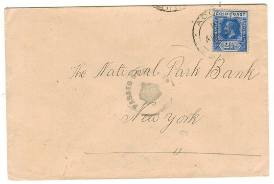 GOLD COAST - 1917 2 1/2d rate 