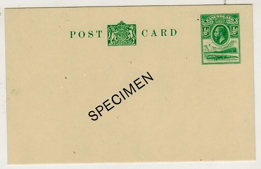 BASUTOLAND - 1935 1/2d emerald PSC unused SPECIMEN.  H&G 2.