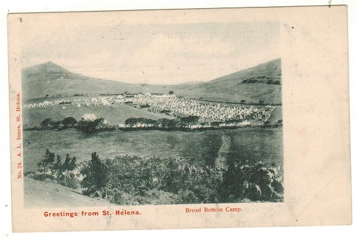 ST.HELENA - 1902 (circa) unused postcard depicting Broad Bottom Camp.