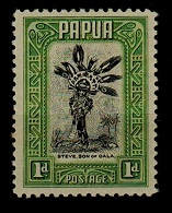 PAPUA - 1932 1d black and green 