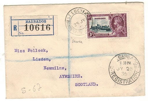 BARBADOS - 1935 1/- 