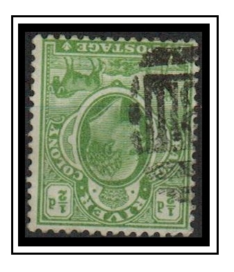 ORANGE RIVER COLONY - 1903 1/2d green used with INVERTED WATERMARK.  SG 139w.