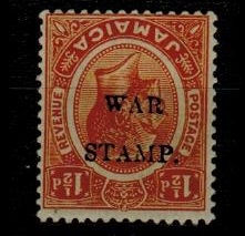 JAMAICA - 1917 1 1/2d orange 