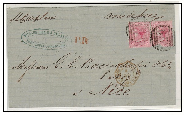 MAURITIUS - 1874 8d rate 