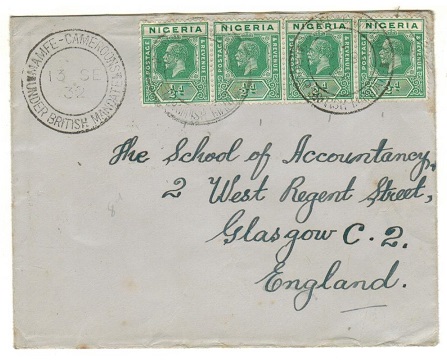 CAMEROONS - 1932 2d rate cover to UK used at MAMFE.