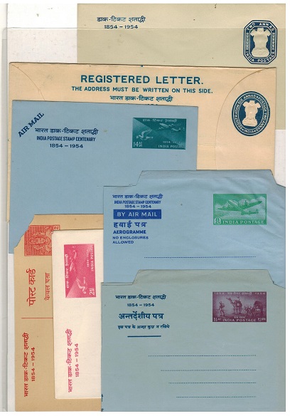 INDIA - 1954 range of 7 