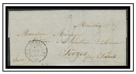 JAMAICA - 1845 entire to France.