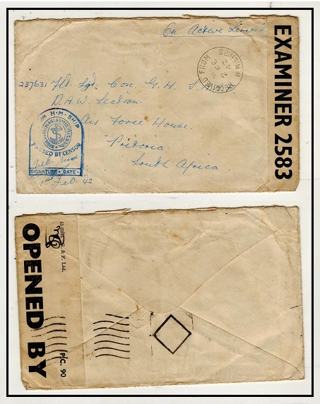 SOUTH AFRICA - 1942 inward 