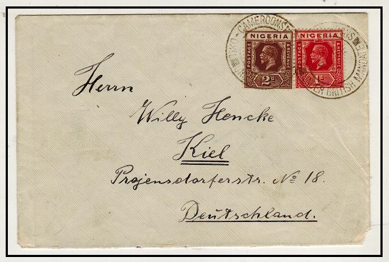 CAMEROONS - 1931 3d rate cover to Germany used at TIKO CAMEROONS.