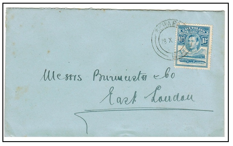 BASUTOLAND - 1947 1 1/2d rate local cover used at SEHAPAS.