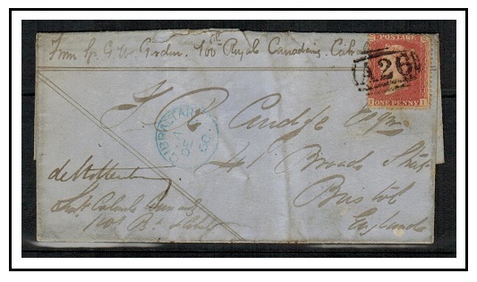 GIBRALTAR - 1860 1d red 