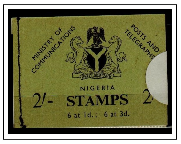 NIGERIA - 1963 2/- black on green BOOKLET.  SG SB10.
