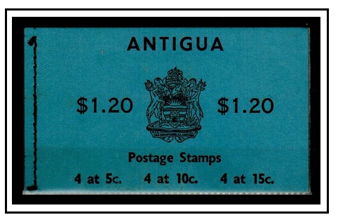 ANTIGUA - 1968 $1.20 black on blue BOOKLET.  SG SB1.
