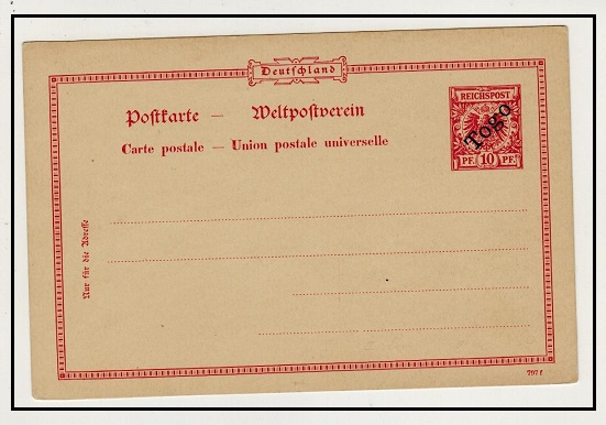 TOGO - 1898 10pfg carmine PSC with 