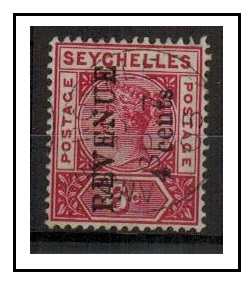 SEYCHELLES - 1894 4c on 6c REVENUE adhesive cancelled ANSE ROYALE.