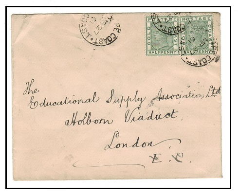 GOLD COAST - 1901 1d rate cover to UK used at CAPE COAST.