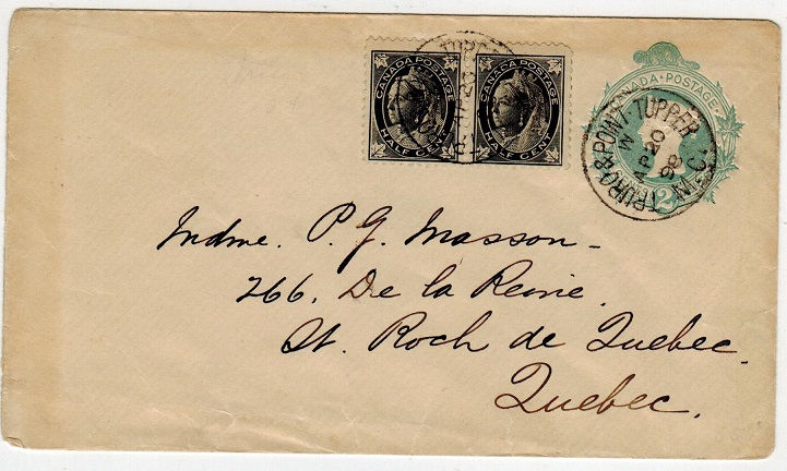 CANADA - 1895 2c green PSE uprated locally used at TRURO & POINT TUPPER/M.C.  H&G 9.