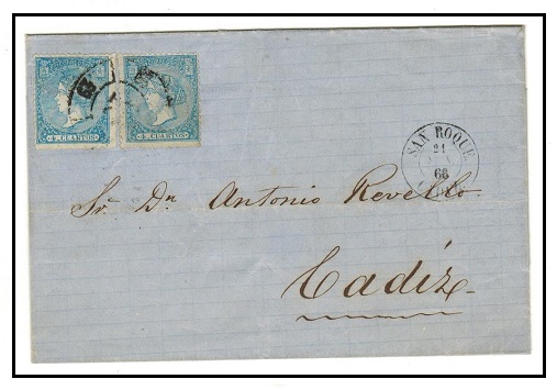 GIBRALTAR - 1866 4c (x2) 