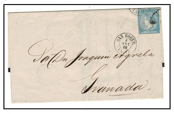 GIBRALTAR - 1866 4c rate 