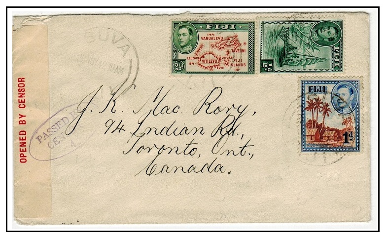 FIJI - 1942 4d rate 