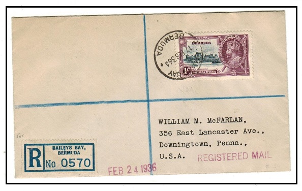 BERMUDA - 1936 1/- 