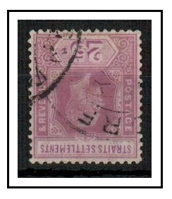 MALAYA - 1912 25c dull purple and mauve used with INVERTED WATERMARK.