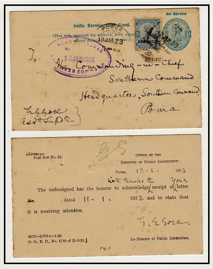 INDIA - 1921 1/4a 