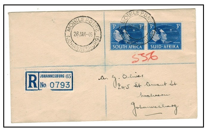 SOUTH AFRICA - 1946 registered 