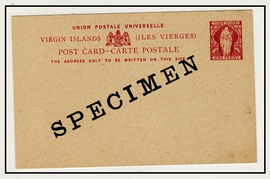 BRITISH VIRGIN ISLANDS - 1901 1d brown-red PSC unused SPECIMEN. H&G 5.