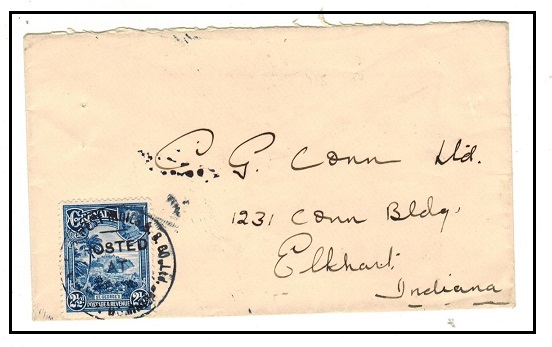 GRENADA - 1936 (circa) 2 1/2d rate maritime cover to USA.