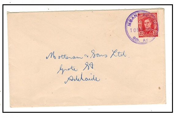 AUSTRALIA - 1950 2 1/2d rate local cover used at military MOANA BEACH/8th AUS.
