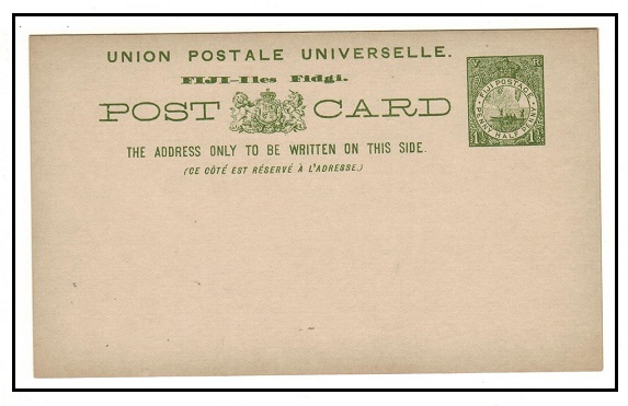 FIJI - 1895 1 1/2d green PSC fine unused.  H&G 2.