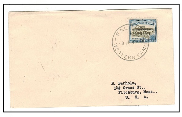 SAMOA - 1949 5d rate cover to USA used at FALEFA.